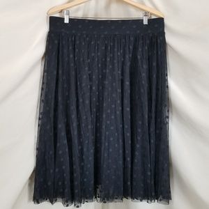 Torrid Black Polka Dot Skirt